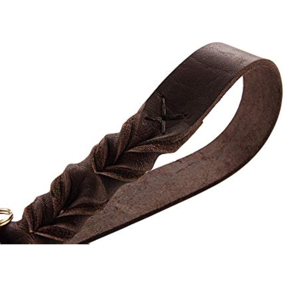 HUNTER Sansibar SOLID Adjustable Leather Braided Dog Lead Durable Elegant 1.5 x 200 cm Dark Brown