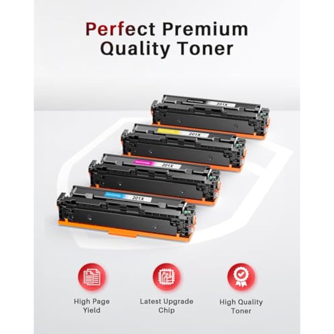 Halloya 201X 201A Toner Cartridge Compatible for HP M277dw Toner 201X 201A for Color LaserJet Pro MFP M277dw M252dw M277n M274n M252n CF400X CF401X CF402X CF403X (4Pack, Black Cyan Yellow Magenta)