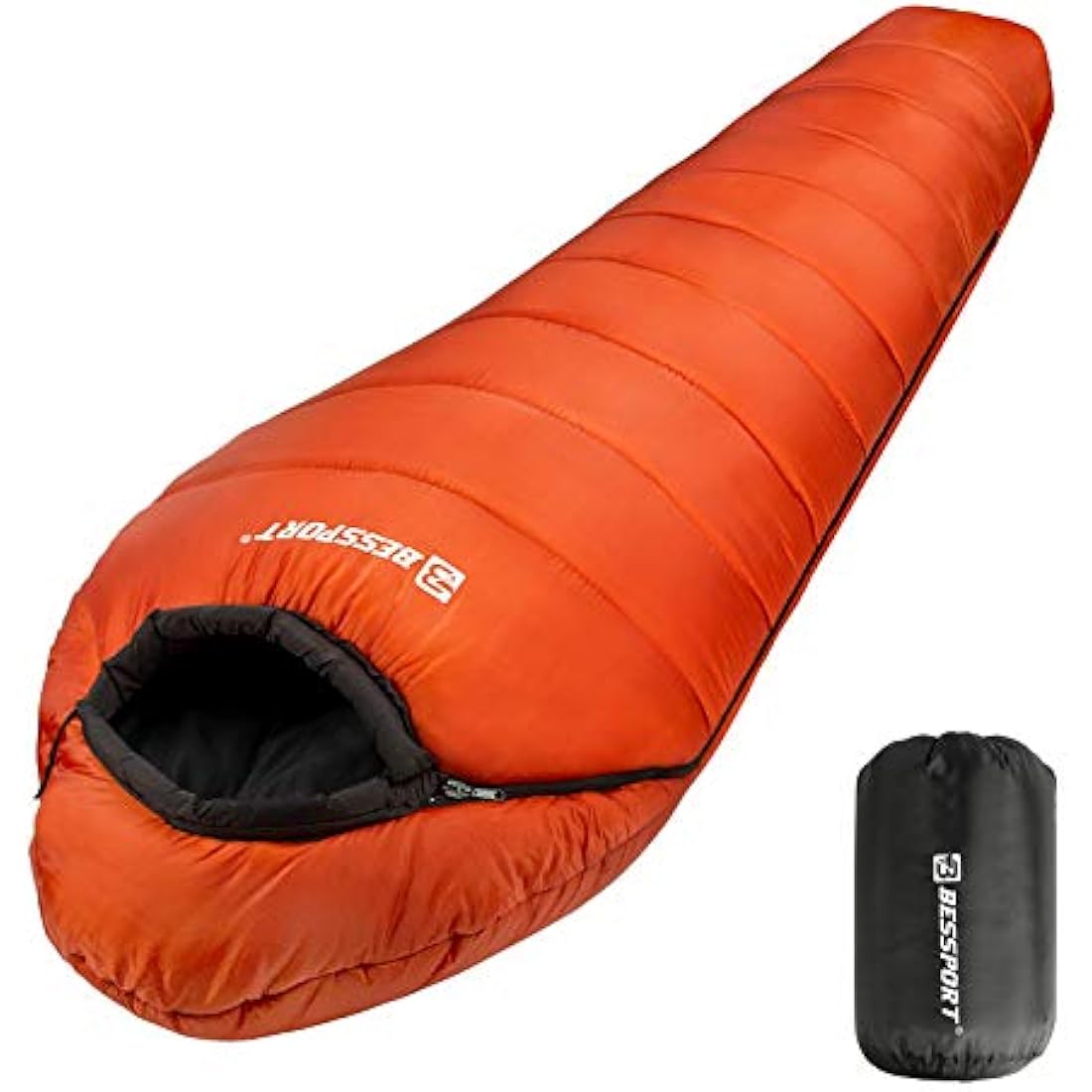 Bessport Sleeping Bag, 4 Seasons 0°C Sleeping Bag, Small Pack Size & Ultralight Outdoor Sleeping Bag, Mummy Sleeping Bag for Camping, Travel, Outdoor and Tent