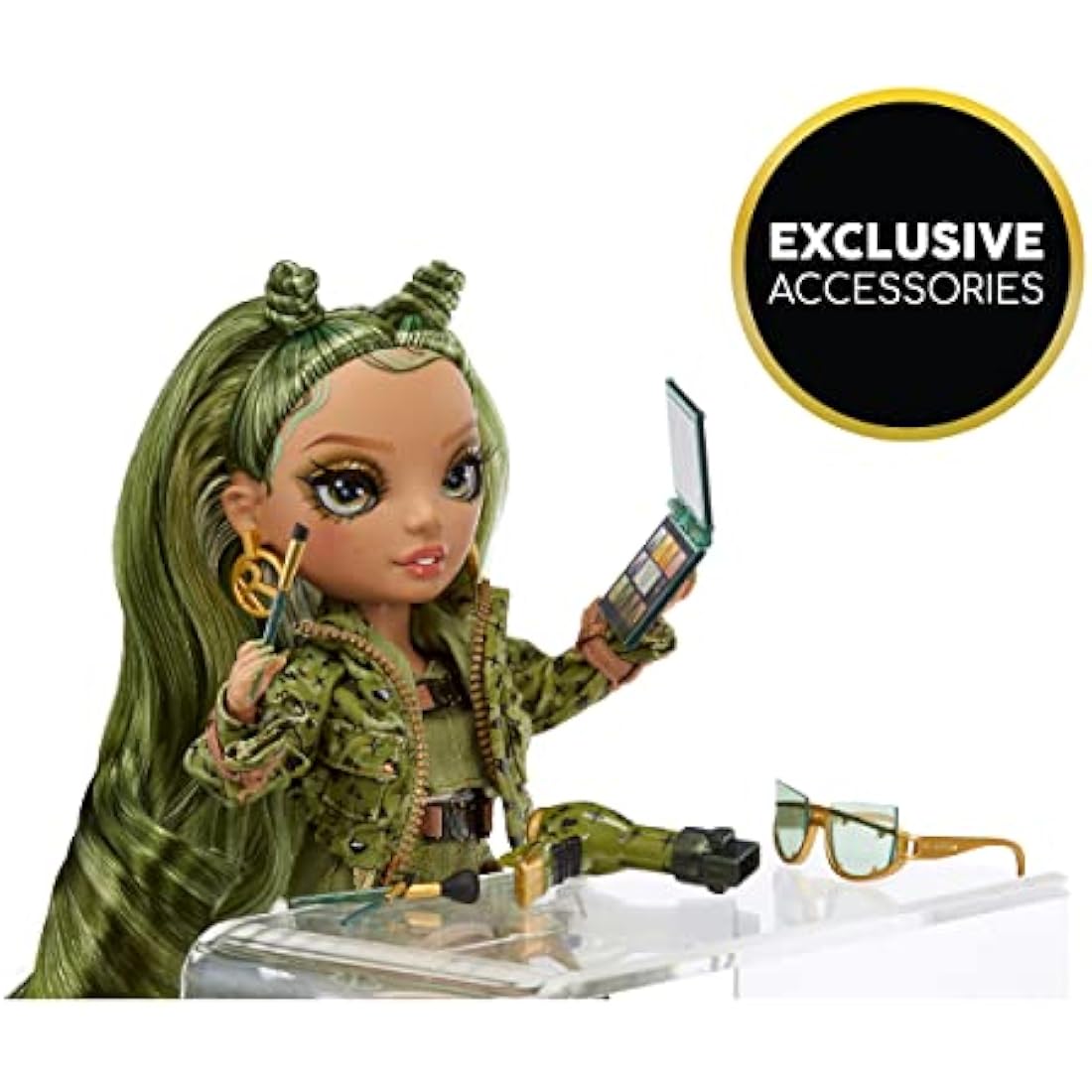 Rainbow High Fashion Doll – OLIVIA WOODS - Camo Green Doll – Fashionable Outfit & 10+ Colourful Play Accessories - For Collectors and Kids Ages 4-12 Years