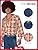 Smiffys 70s Retro Costume, Blue with Shirt & Patchwork Denim Trousers, 1970's Disco Fancy Dress, 1970s Dress Up Costumes