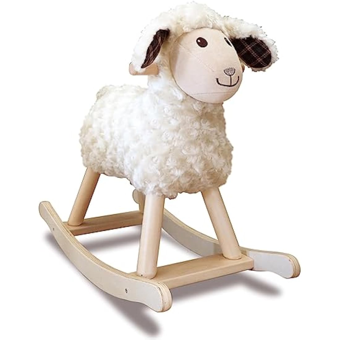 Little Bird Told Me - Lambert Sheep Rocking Toy for Baby/Toddler 9+ Months Unisex - Soft Plush Fabric, Solid Wooden Frame & Rockers, Scrunchy Ears & Tail - British Brand Since 2007