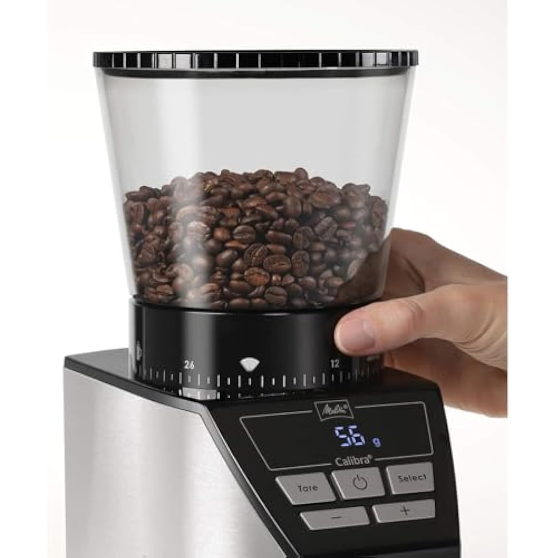 Melitta 1027-01 Grinder CALIBRA EU, 160 W, Black/Stainless Steel