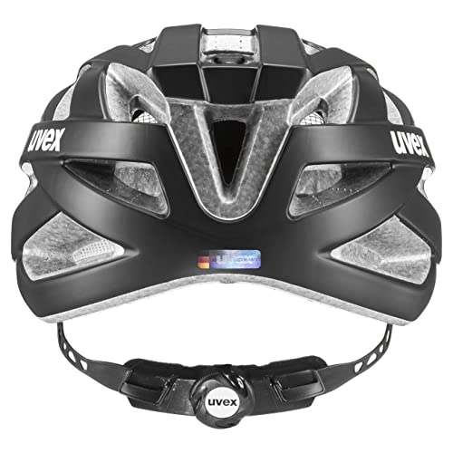 uvex i-vo cc - Lightweight All-Round Bike Helmet for Men & Women - Individual Fit - Upgradeable with an LED Light - Black Matt - 56-60 cm