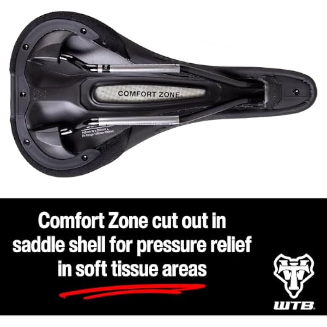 WTB Volt Bike Saddle | Comfortable Mountain Bike Seat | Durable, Contoured MTB Seat for Gravel, Trail, and Enduro