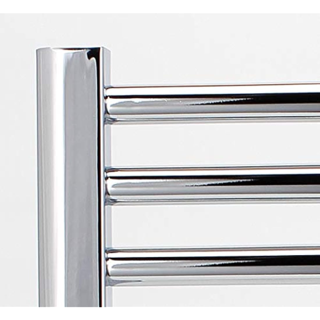 Manissa Milano Chrome Straight Central Heating Towel Rail W500mm x H800mm Flat Central Heating Towel Radiator