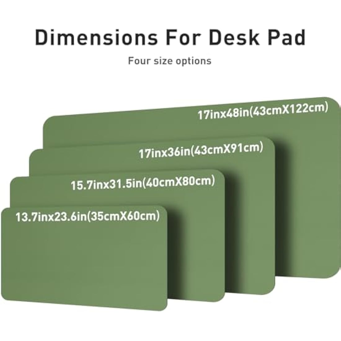 Aothia Desk Mat, Mouse Pad, Absorbent PU Leather Desk Pad Non-Slip Laptop Desk Protector for Home and Office(80cmx40cm,Olive Green)