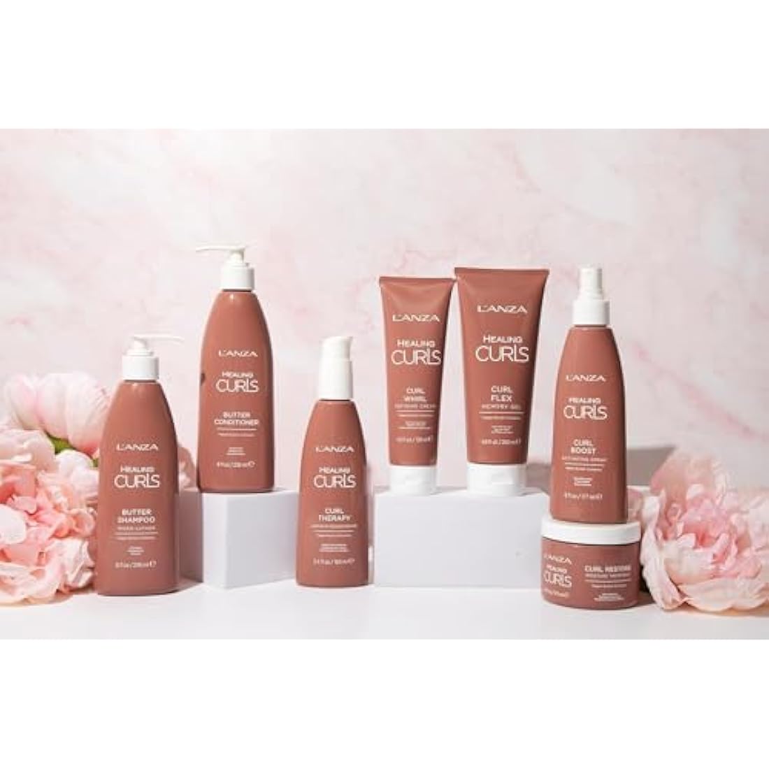L'ANZA Healing Curls Curl Restore Moisture Treatment - Intensely Moisturising Leave-In Curl Defining Cream for Taming Frizz and Protection from Heat with Sulphate Free, Paraben Free Formula (177ml)
