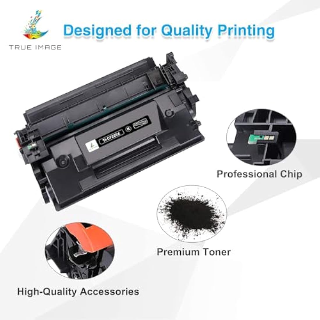 TRUE IMAGE Compatible Cartridge Replacement for HP 26X CF226X 26A CF226A LaserJet Pro MFP M402dn M402n M426dw M426fdw M426fdn M402dw M402d M426 M402 Toner (Black, 2-Pack)