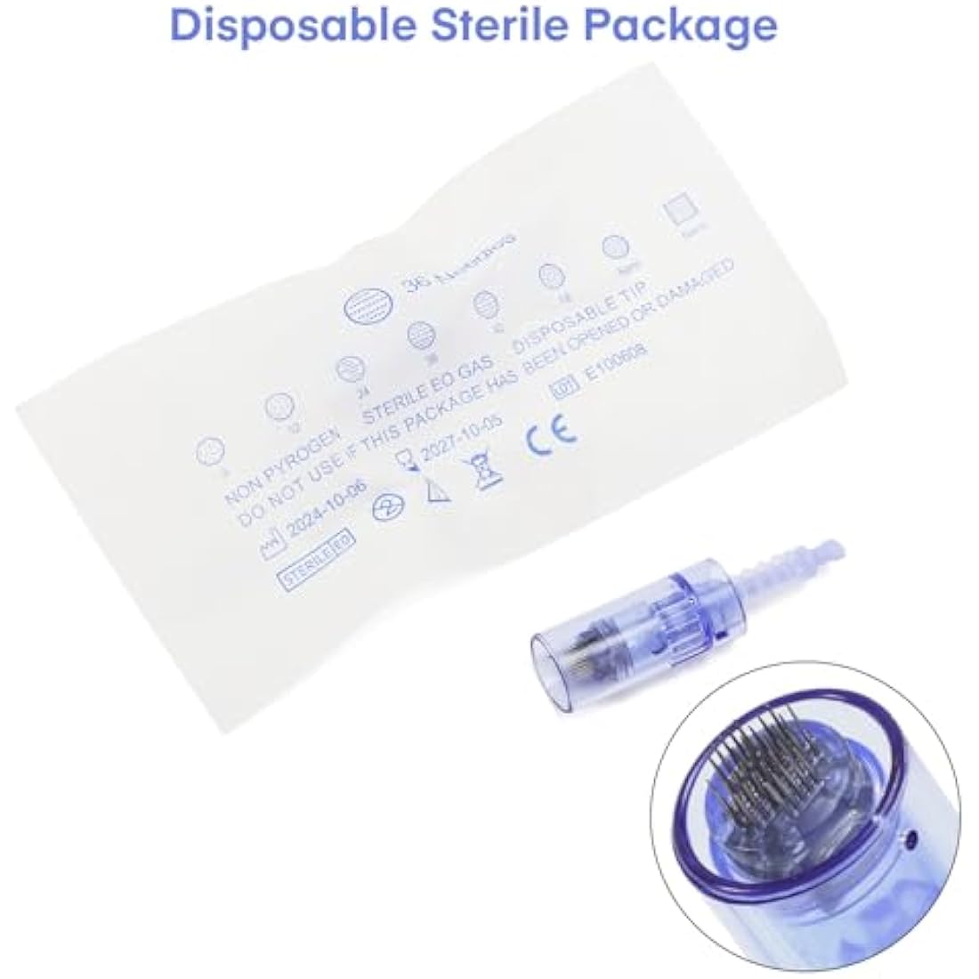 36 pin Micro Cartridges, 20pcs Replacement Cartridges for Ultima A6 Derma Pen Auto Microneedling System, Bayonet Type