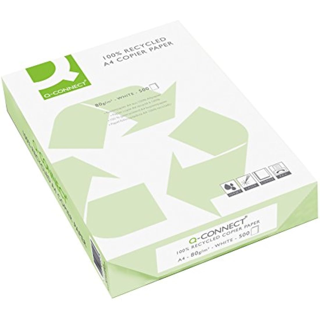 Q-Connect A4 Recycled Copier Paper 80gsm (2500 Sheets/5 Reams) KF01047