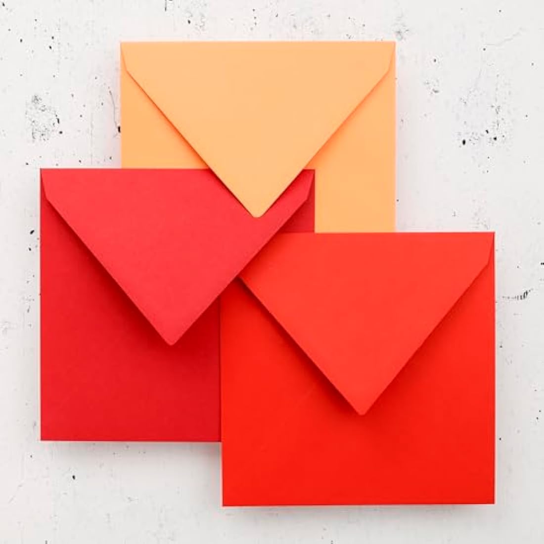 Clairefontaine - Ref 5593C - Pollen Envelopes (Pack of 20) - 165 x 165mm Sized, 120gsm Paper, Gummed Seal, Inkjet & Laser Printer Compatible, Acid Free - Clementine Orange