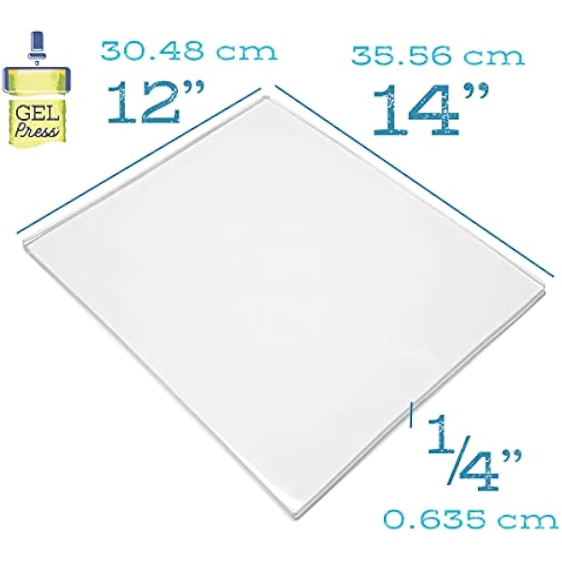 Gel Press Monoprinting Print Plate - 12” X 14” (30.5 X 35.6 cm) Gel Plate - Printmaking Supplies - Reusable Gel Printing Plates for Press Art for Card Making, Scrapbooking, Journaling, Arts & Crafts