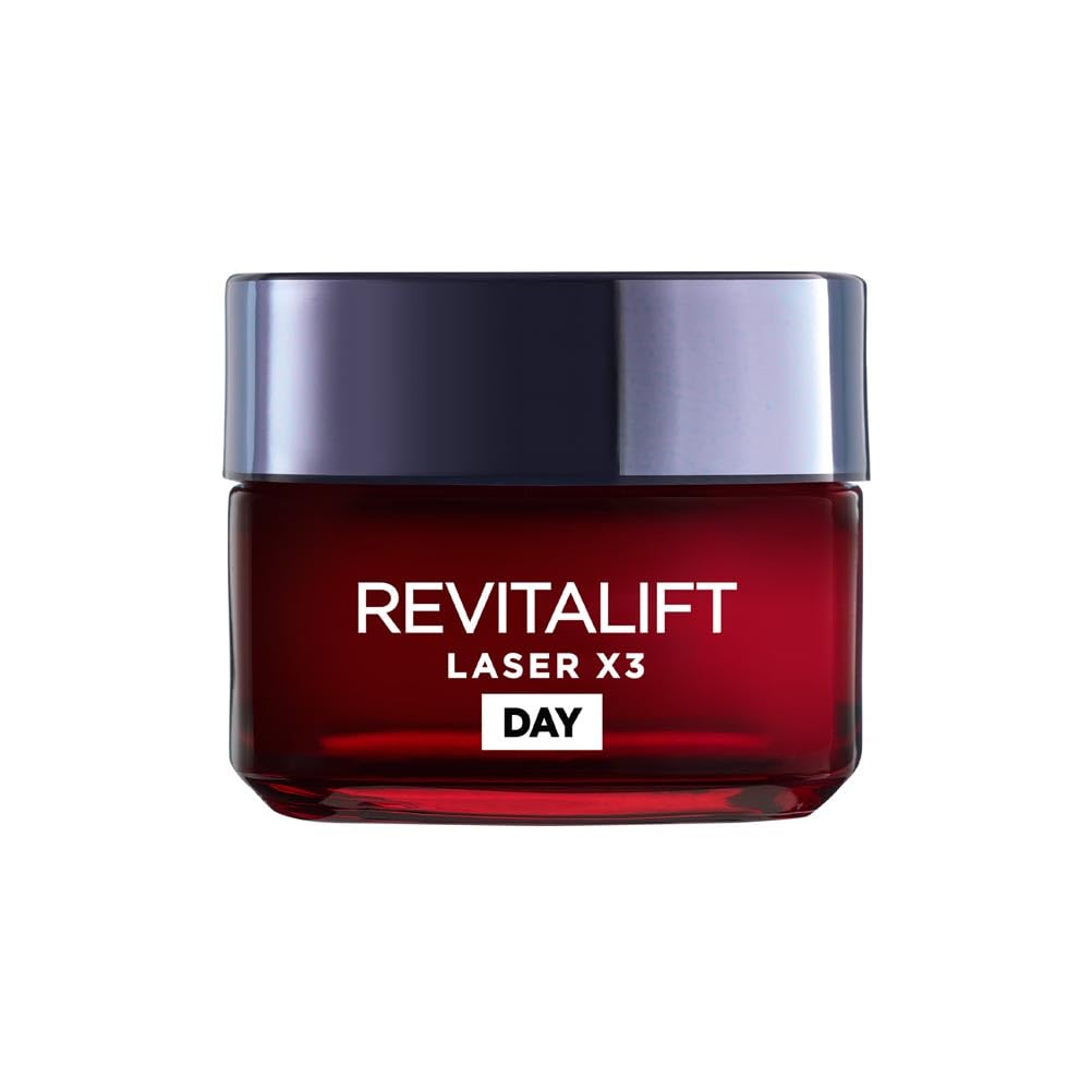 L?Or?al Paris Laser Renew Triple Action Anti-Ageing, Skin Retightening Day Cream, Visibly Reduce Wrinkles & Fine Lines; Moisturises, Firms & Brightens