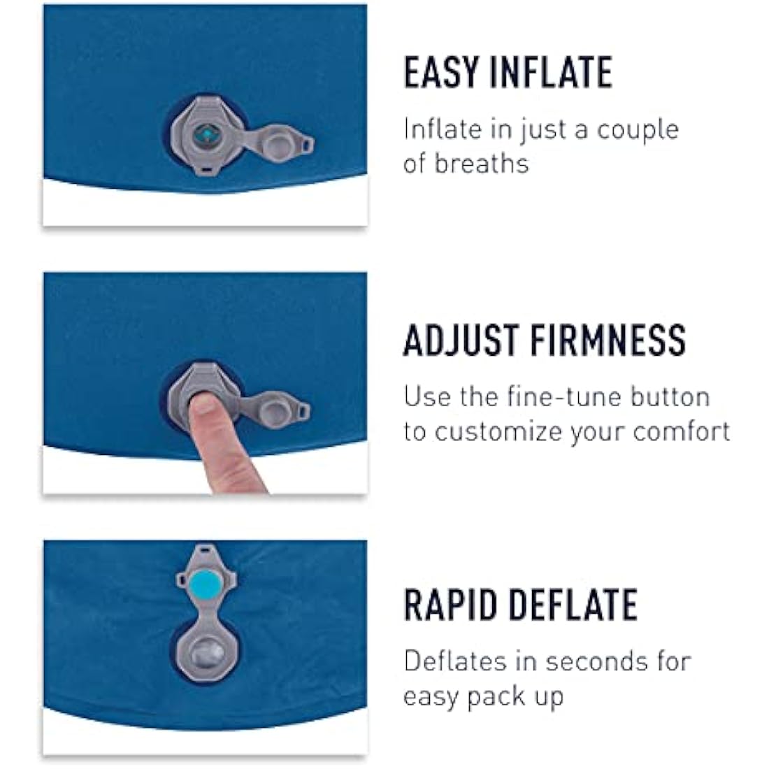 Sea to Summit - Aeros Premium Pillow L - Inflatable Travel Pillow - Soft & Comfy Brushed 50D Polyester - Lock System - Ultra-Sil Stuff Sack - For Backpacking - 42 x 30 x 13cm - Lime Gree - 114g