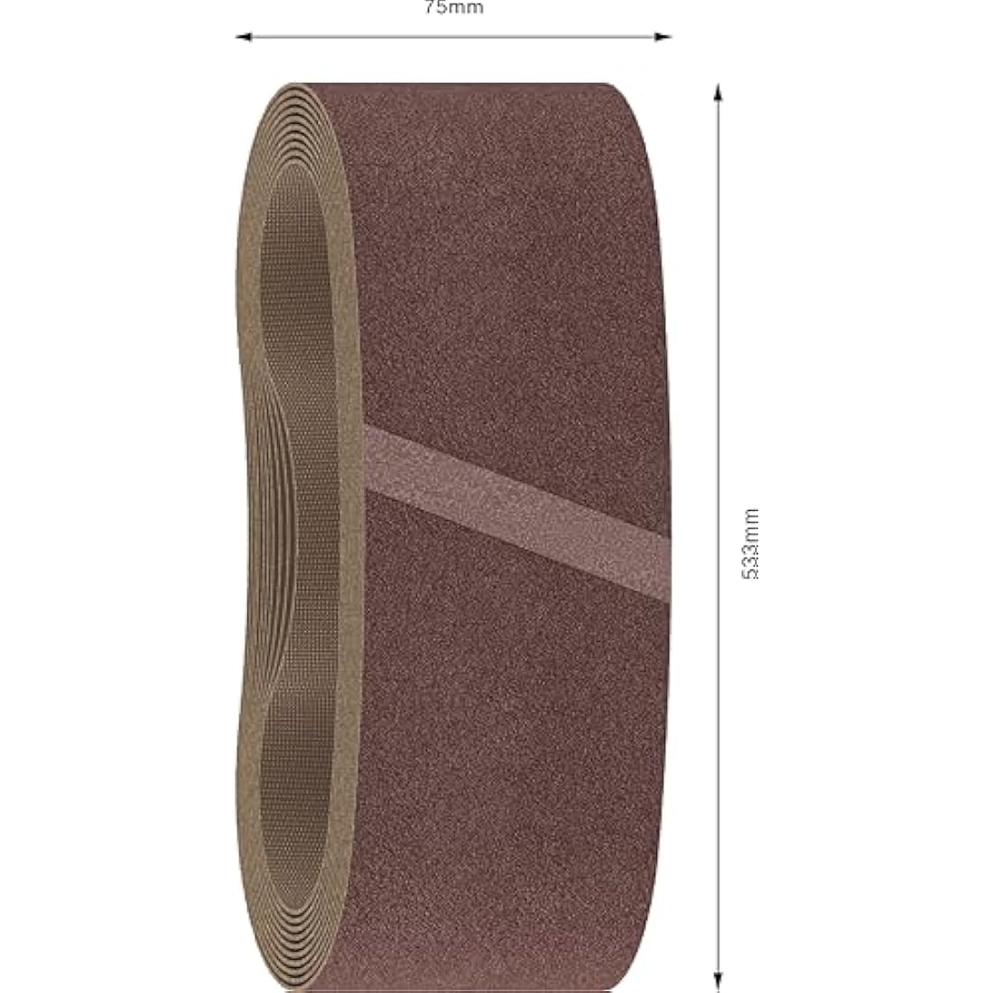 Bosch 10x PRO Paint on Wood and Hardwood X440 Sanding Belt for Sanders (for Paint on Wood, Hardwood, 75 x 533 mm, Grit 220, Professional Accessory Belt Sander)