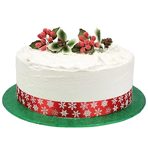 House of Cake Frosted Berry and Pine Cone Mini Sprays, Festive Cake Topper for Christmas Bakes and Winter Weddings - 4 piece set