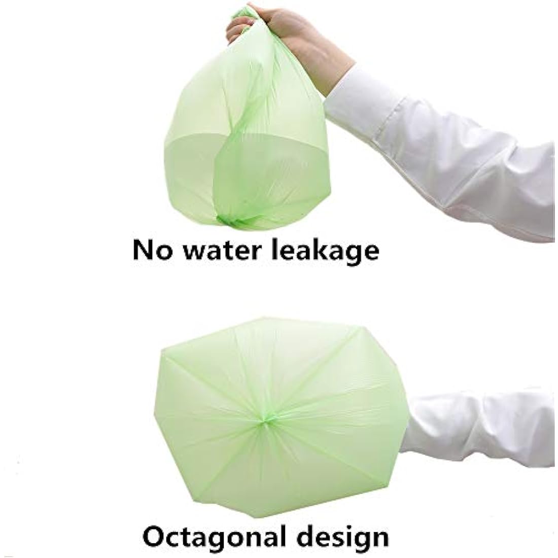 RTBQJ-AT 100% Biodegradable Bin Liners, 20L 100 Bags Biodegradable Food Waste Bags, Super Sturdy Bin Bags