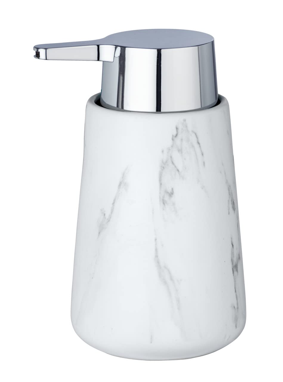 WENKO Dispenser, Ceramic, White, 10, 5 x 15 x 8, 5 cm
