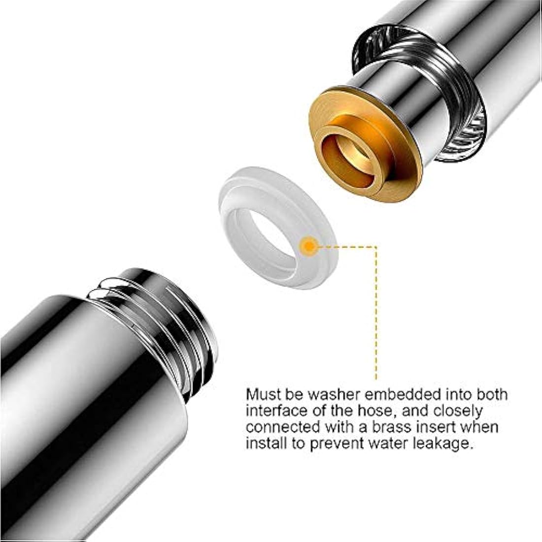 Shower Hose 1M / 1.5M / 2M / 300cm / 4M / 5M Stainless Steel Extra Long Shower Head Hose, with Solid Brass Connector, Anti-Kink and Tangle Free. (300cm)