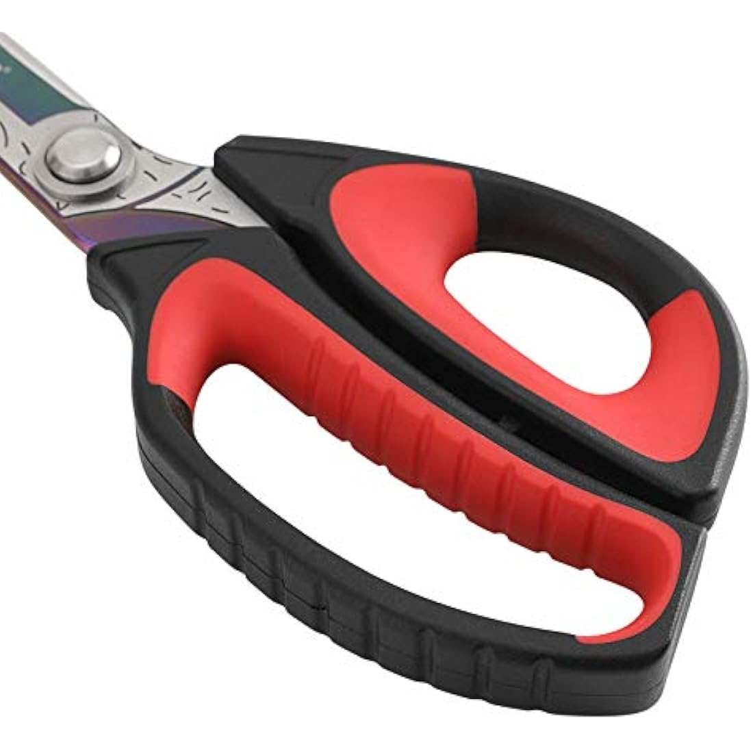 LIVINGO 10" Multipurpose Heavy Duty Scissors, Titanium Coating Ultra Sharp Forged Stainless Steel Tool Industrial Cutting Shears for Fabric, Dressmaking, Carpet, Material, Household, Gardening