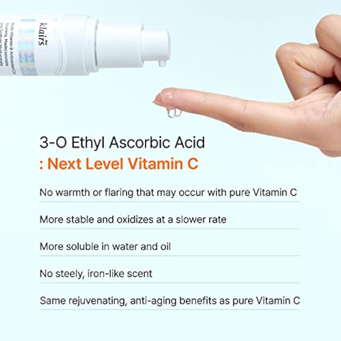 DearKlairs Freshly Juiced Vitamin Charging Serum, Korean Skincare, 3-O-Ethyl Ascorbic Acid 10%, Niacinamide, Non-oily texture for Sensitive skin