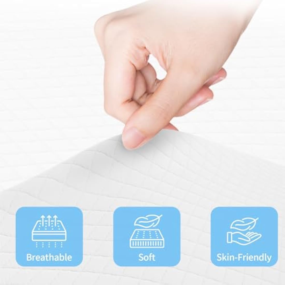 wowttrelax Memory Foam Mattress, 3FT Single Mattress, Medium Firm, Soft Skin-friendly Durable, Breathable Comfort Sleep, Back Pain Support (90x190x20cm)