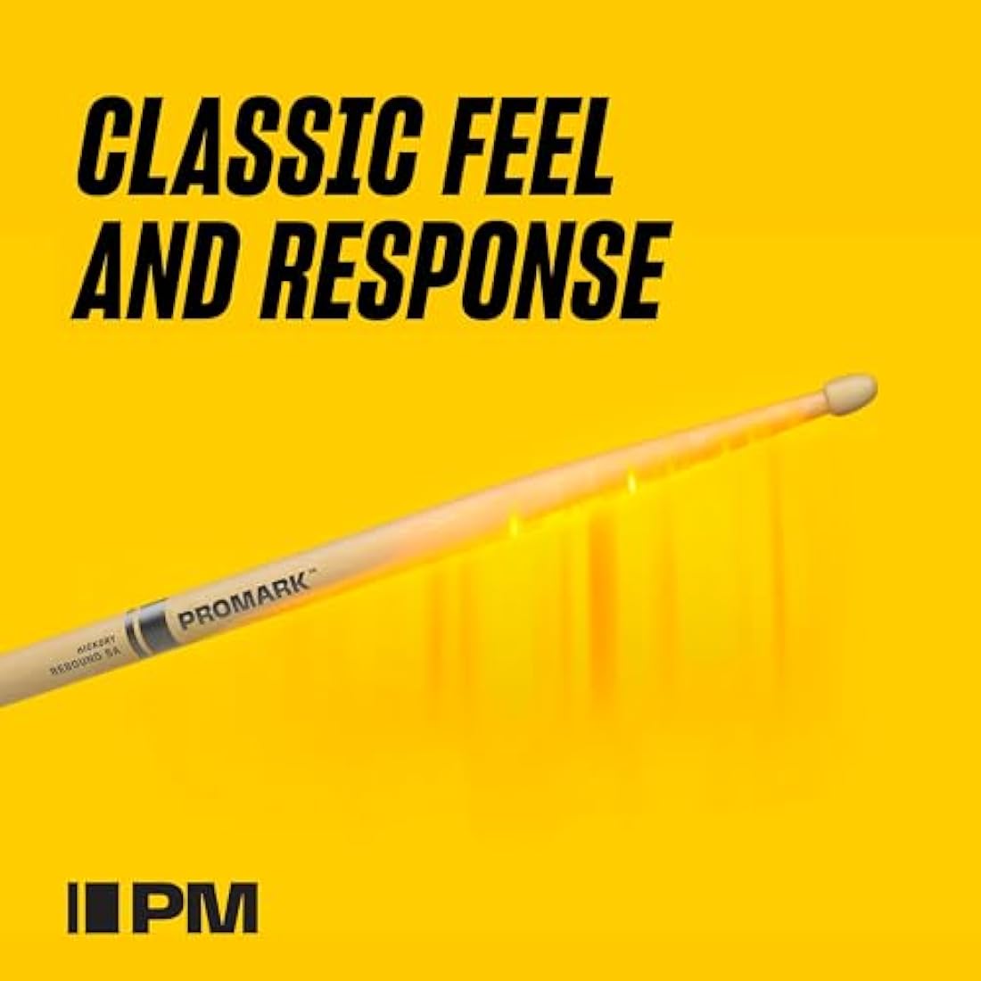 ProMark Drum Sticks - Rebound 7A Drumsticks - ActiveGrip For Secure, Comfortable Grip - Gets Tackier As Your Hands Sweat - Active Grip Finish, Acorn Tip, Hickory Wood - 1 Pair