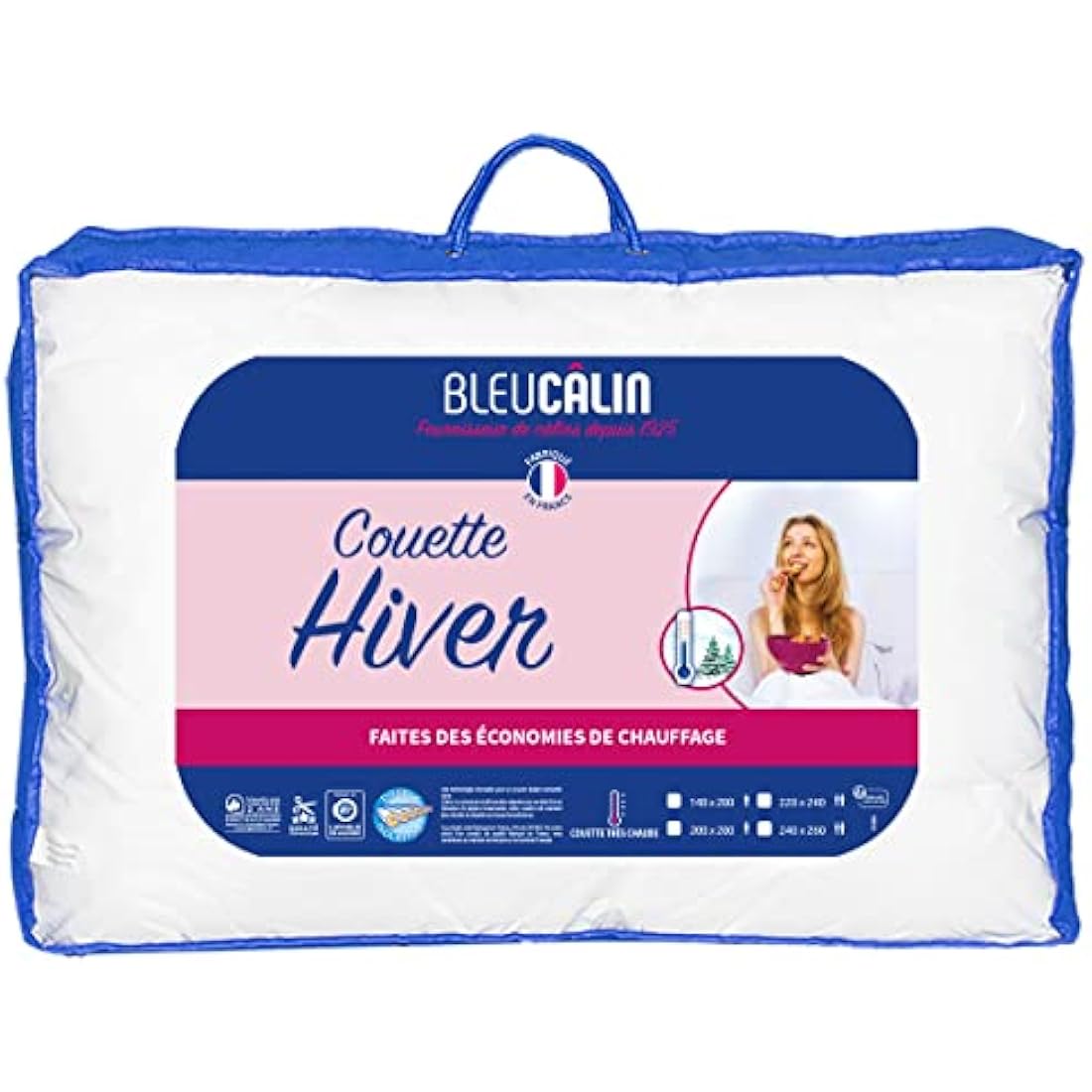 Cuddly Blue Winter Washable Duvet 140 x 200 cm multi-layer construction, be insulated extraordinary, warmth, Saves wear