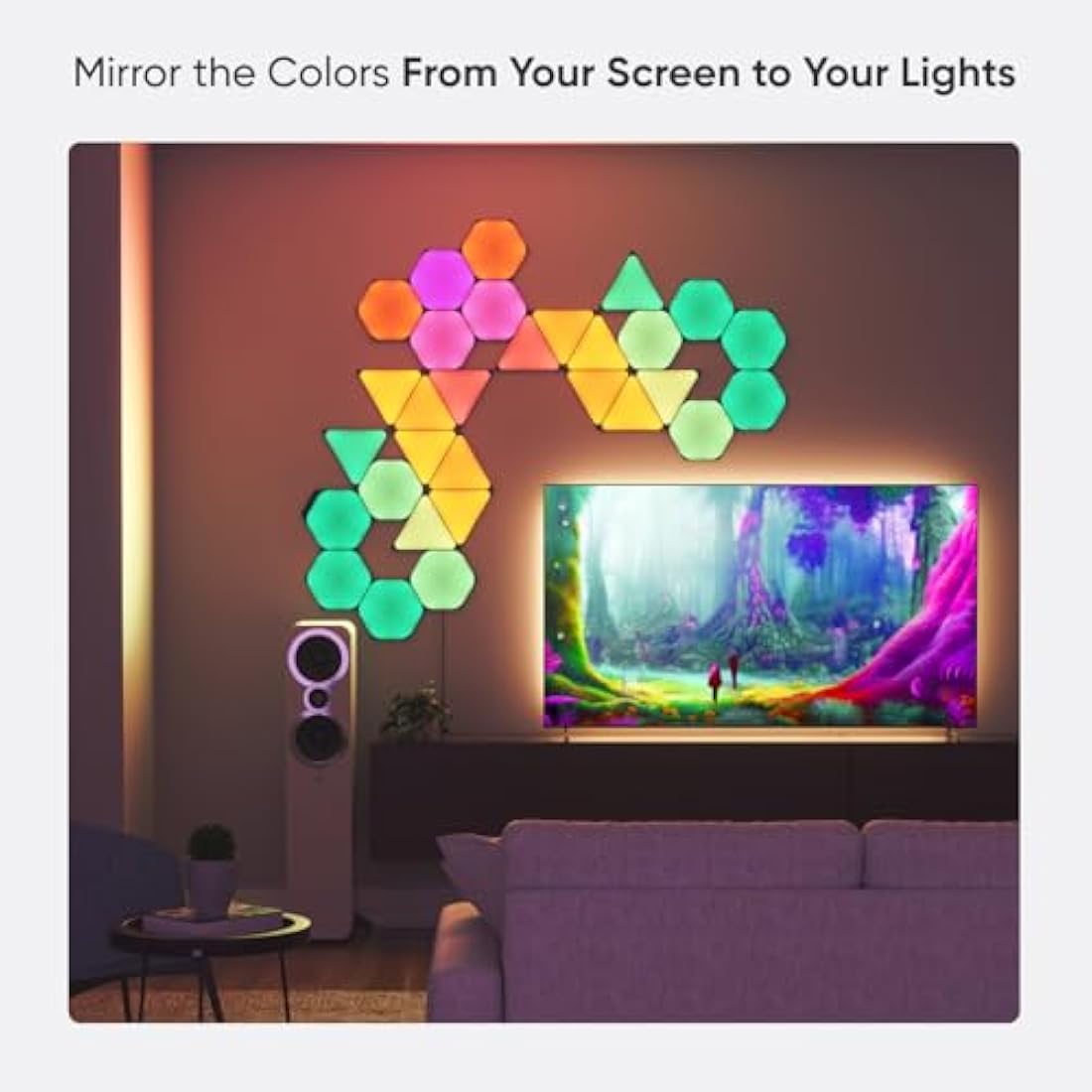 Nanoleaf Shapes Ultra Black Triangle Expansion Pack, 3 Additional Smart Light Panels LED RGBW - Modular Wi-Fi Colour Changing Wall Lights, Works with Alexa Google Assistant Apple Homekit