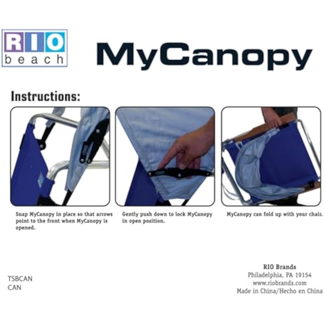 Rio Beach MyCanopy Personal Chair Sun Shade, Navy