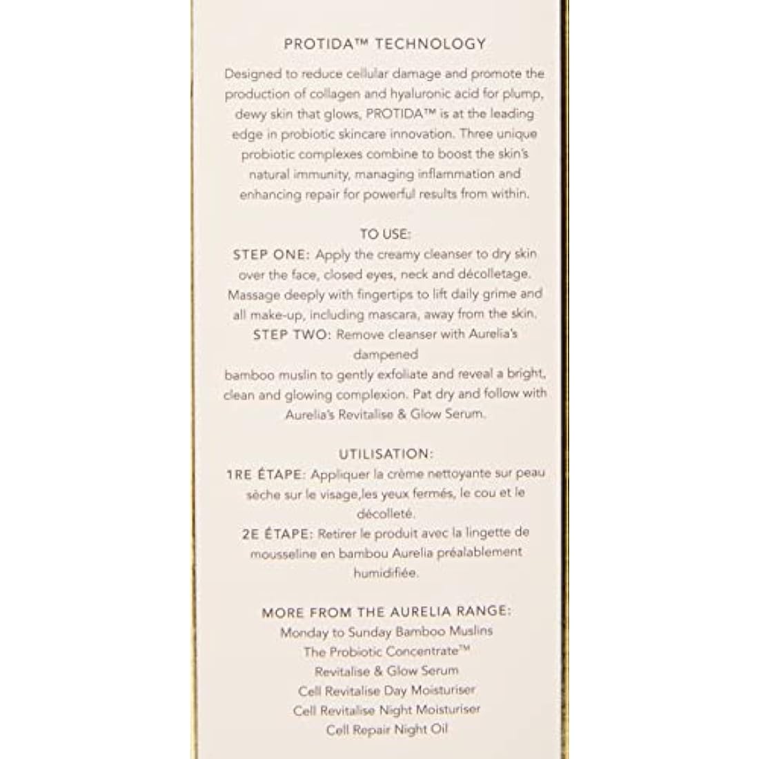 Miracle Cleanser 240ml | Facial Cleanser with Probiotics to Remove Impurities and Makeup | Face Cream with Glycerin to Hydrate Dry Skin | Made from Natural ingredients | Aurelia London