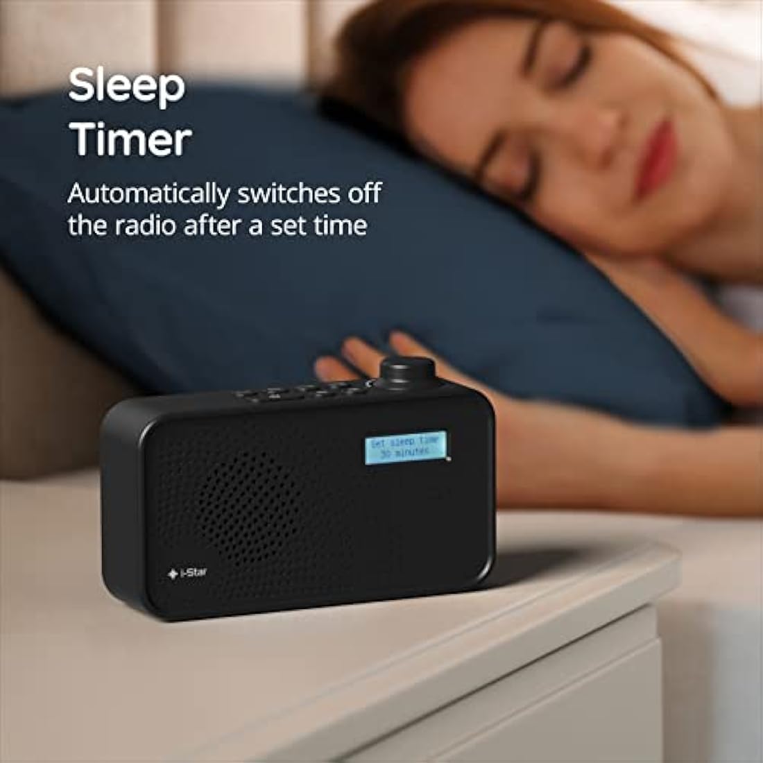 DAB Radio Portable, DAB Plus/DAB Radio, FM Radio, Small Radio, Digital Radio Mains Powered or Battery, USB Charging, Clear LCD Display (Black)
