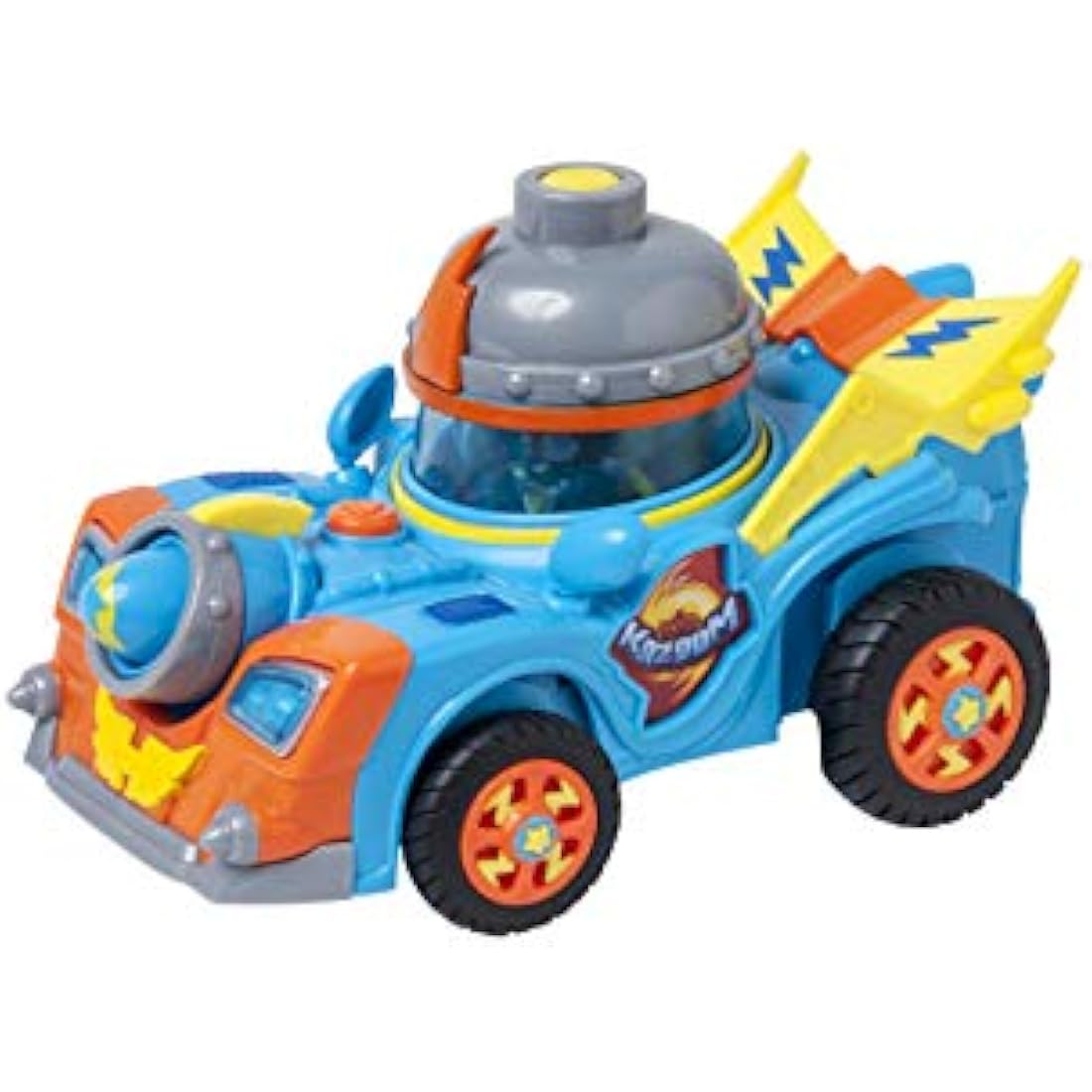 SUPERTHINGS Kid Kazoom Vehicle – Contains 1 vehicle with 1 launcher and top and 1 exclusive figure