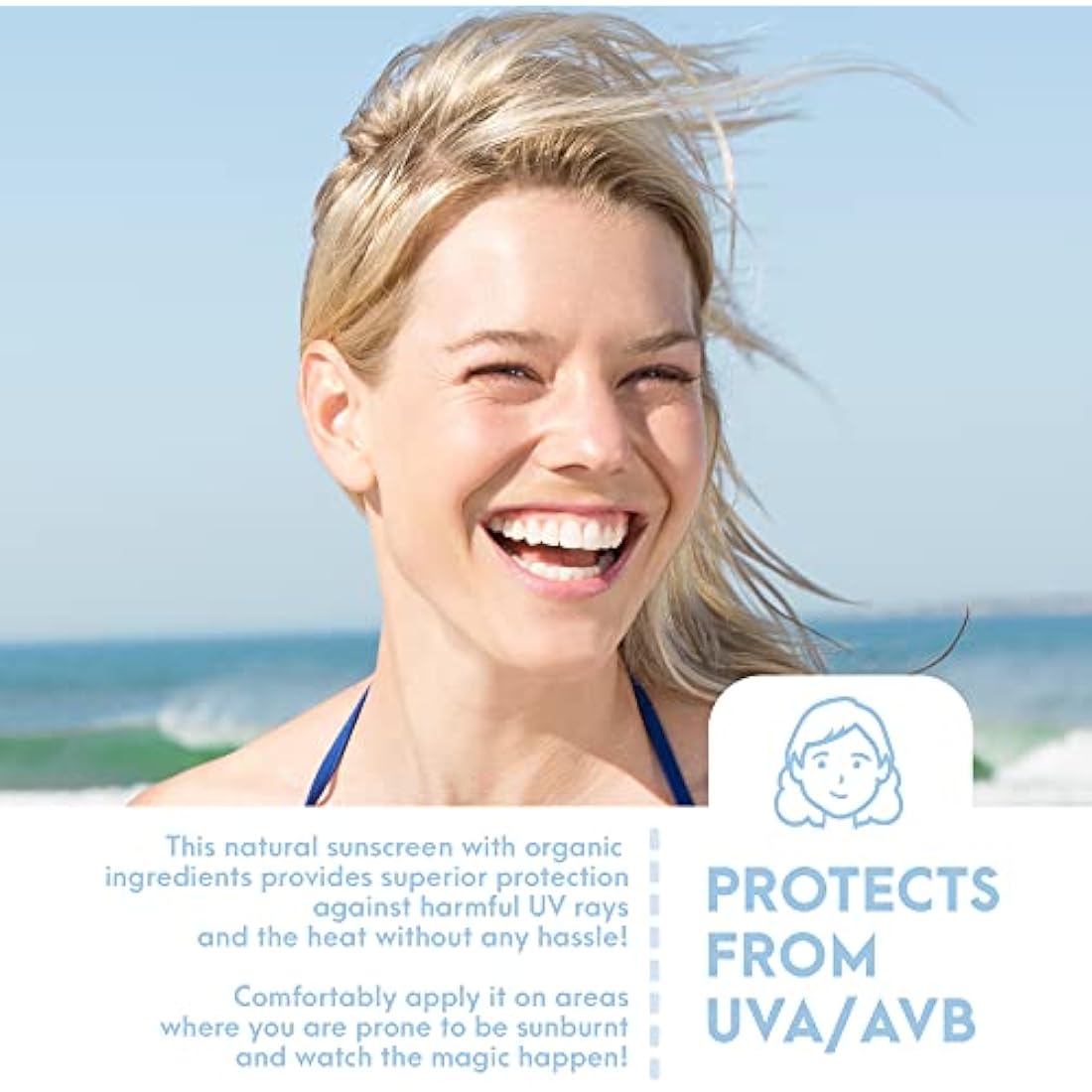 SPF15 Broad Spectrum Natural Sunscreen, Soothing & Hydrating Sunscreen Lotion, Plant-Based Sun Block, Water-Resistant Sun Screen Protector for Face and Body, 118ml - Natural Tone Organic Skincare