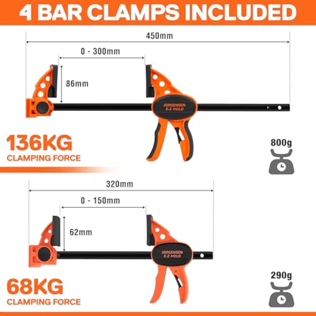 PONY 2-in-1 Folding Workbench, 227 kg Work Bench & 454 kg Saw Horse, 6 Adjustable Height Portable Work Table4 Quick Clamps, 4 Clamp Dogs & Tool Tray, 79 x 89 x 63.5 cm