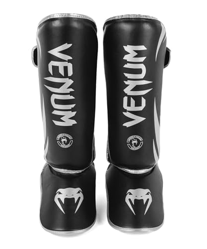 Venum, Challenger Standup Shin Guards, Men's, XL, Black/Silver
