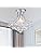 BESTIER Modern Silver Crystal Semi-Flush Mount Chandelier Lighting Ceiling Light Fixture Lamp for Diningroom Bathroom Bedroom Livingroom 3 E14 Bulbs Required D34cm X H30cmh