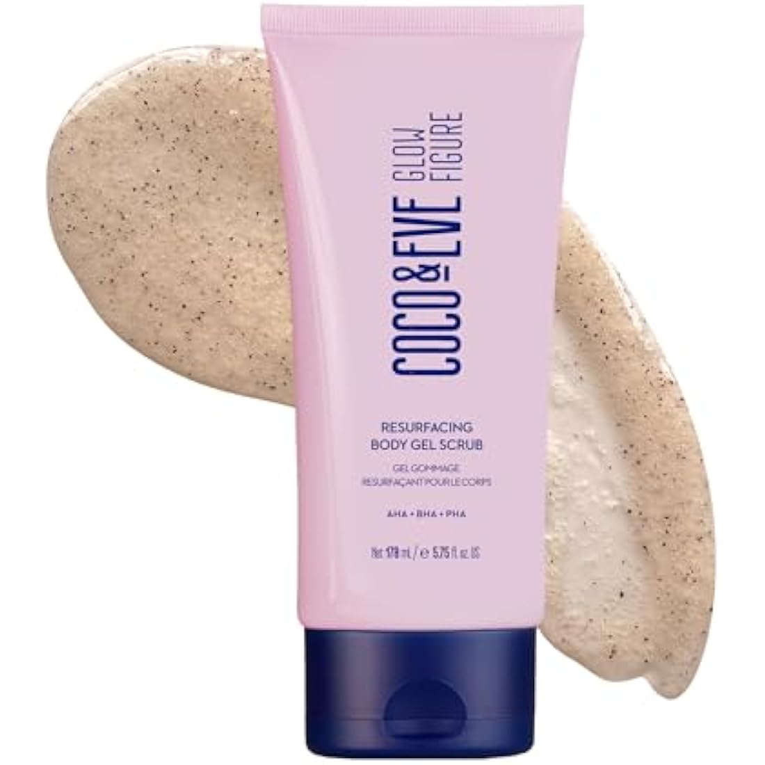 Coco & Eve Resurfacing Body Gel Scrub - Exfoliating Scrub with AHA, BHA for Smoothing, Brightening and Pre-Tan Prep. Improves Dry, Textured Skin, Uneven Tone. Suitable for Sensitive Skin. (170 ml)