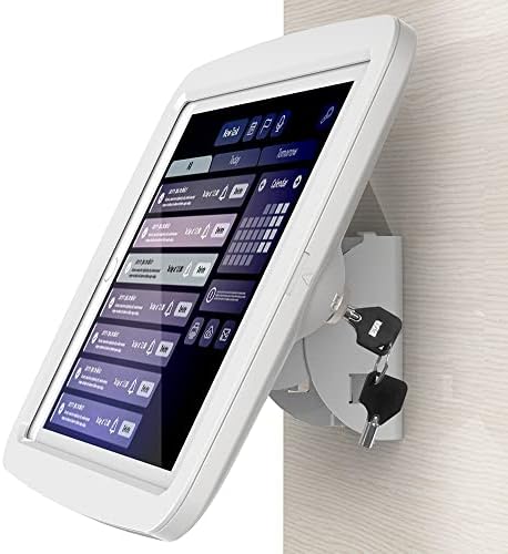 Beelta Tablet Wall Mount Compatible with 10.2 inch iPad 7th/8th/9th Generation, Anti Theft iPad Kiosk Wall Mount for Business and Smart Home, White