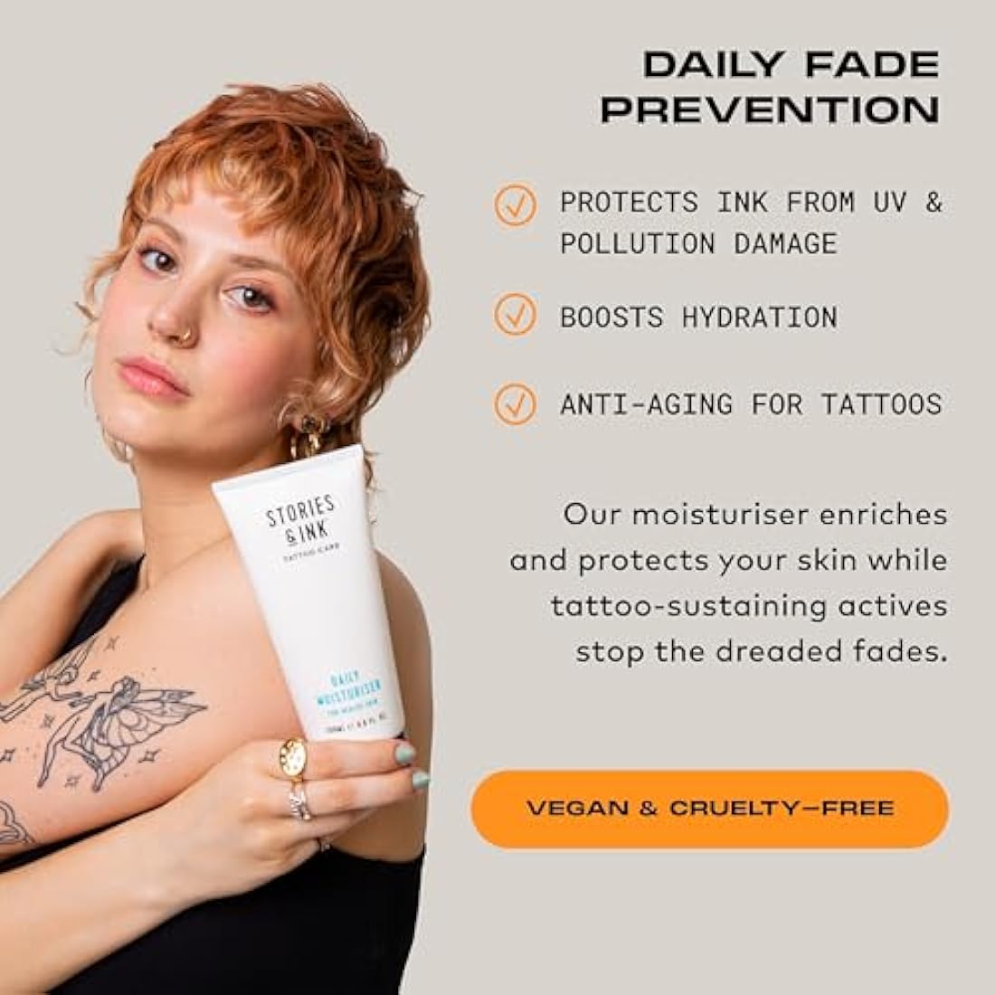 Stories & Ink Tattoo Care, The AM & PM Set for All Skin Types, Completely Hydrates, Protects and Enhances your Ink, Free from Parabens and Vegan Friendly