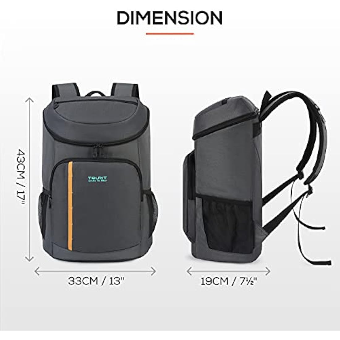 TOURIT Cooler Backpack 30 Cans Lightweight Insulated Backpack Cooler Leak-Proof Soft Cooler Bag Large Capacity for Men Women to Picnics, Camping, Hiking, Beach, Park or Day Trips