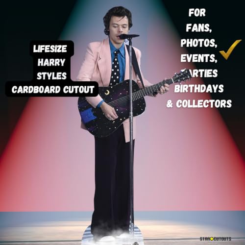 STAR CUTOUTS CS1026 Harry Styles Pink Jacket Lifesize Cardboard Cutout With Mini