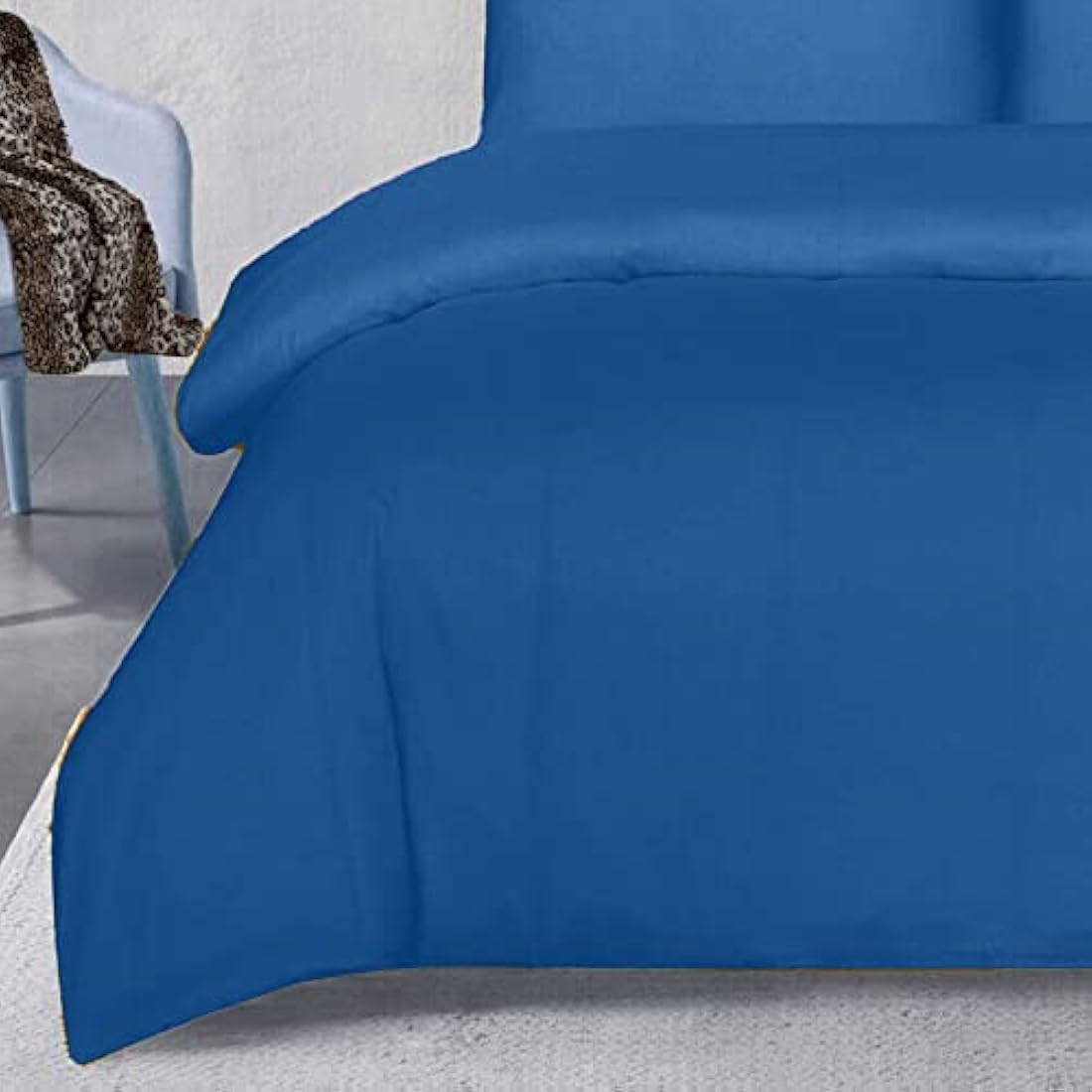 Comfort Collections Brushed 100% Cotton Flannel Flannelette Plain Duvet Quilt Cover Bedding Set Cream King 230cm x 220cm Approximate