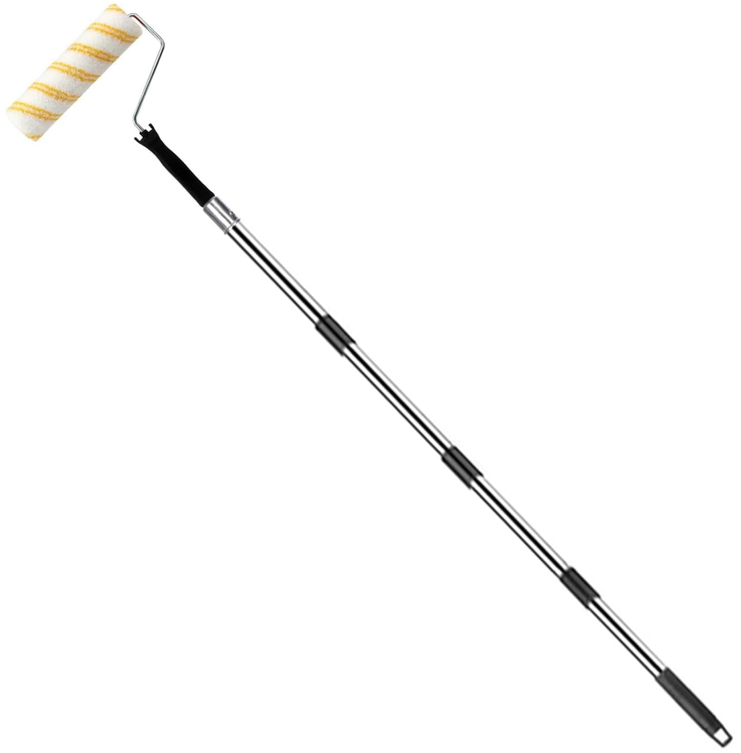 Paint Roller with Extended Detachable Thickended Pole, Long Household Wall Painting Tool, Mural Brush for Walls and Ceiling (Paint Roller Kits)