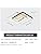 minifair Modern LED Ceiling Light 36W 50cm with Remote Control Geometry Square Black and White Dimmable Flush Mount for Living Room Bedroom Kitchen