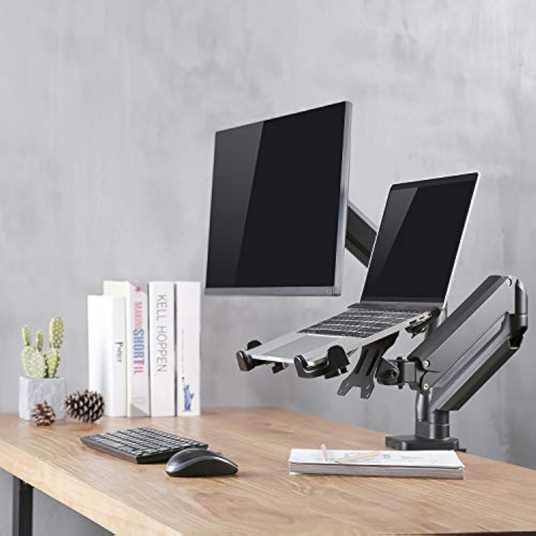 Maclean MC-836 Mount Stand Workstation Support Bracket Holder The Laptop Holder Is Designed For Mounting On A Desk Or Wall Bracket With VESA 75x75 100x100 Standard