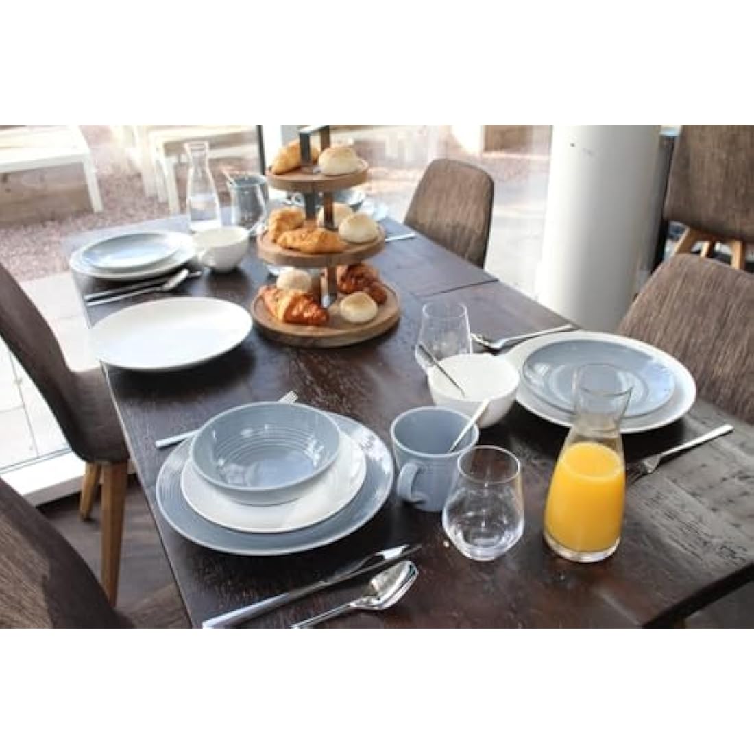 Royal Doulton Gordon Ramsay Maze White Collection Stoneware Set of 12 - Dinner Plates, Side Plates, & Cereal Bowls Ideal for Breakfast, Lunch and Dinner