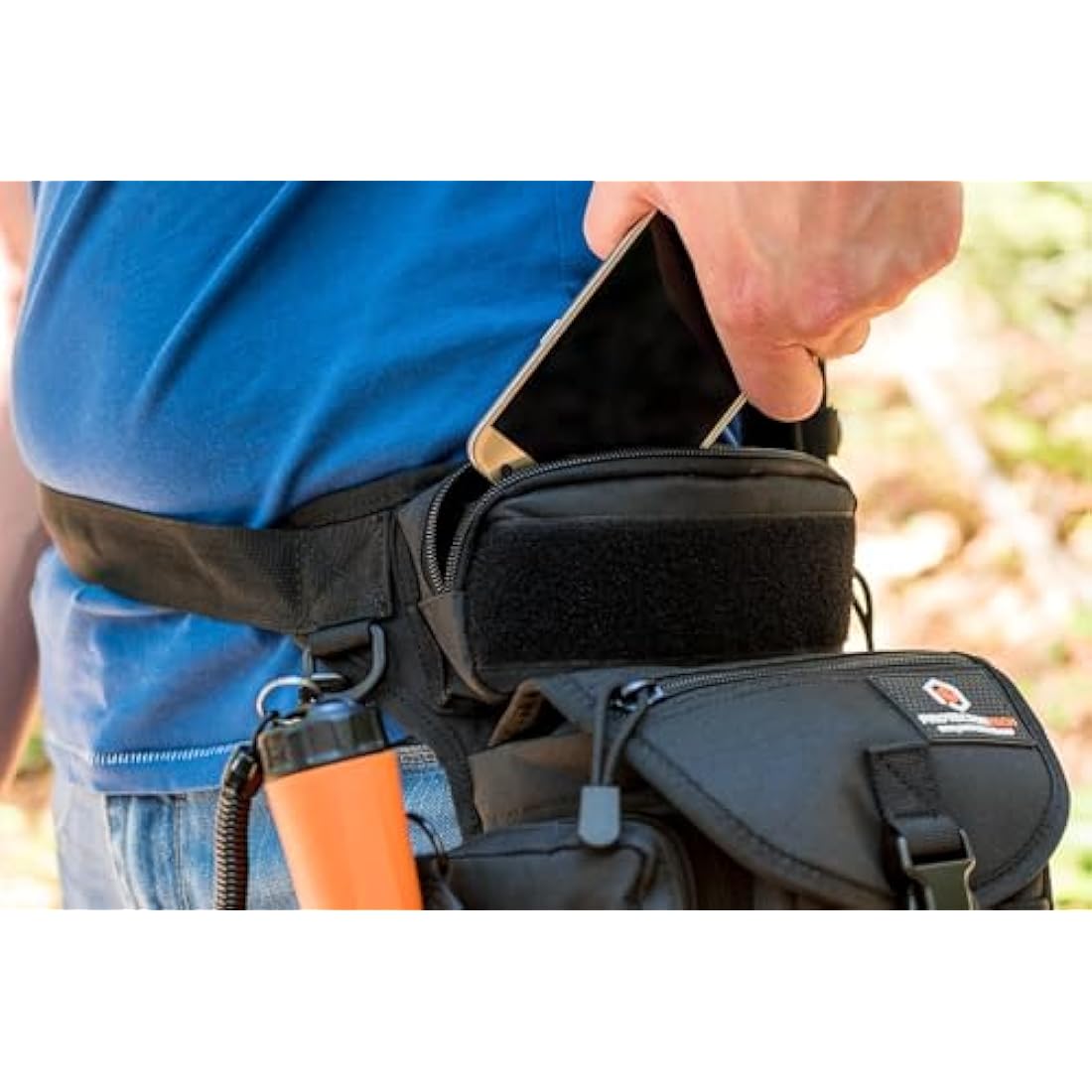 ProtectorTech HD Drop Pouch for Metal Detector Finds Bag with pinpointer holster - Metal Detecting Accessories