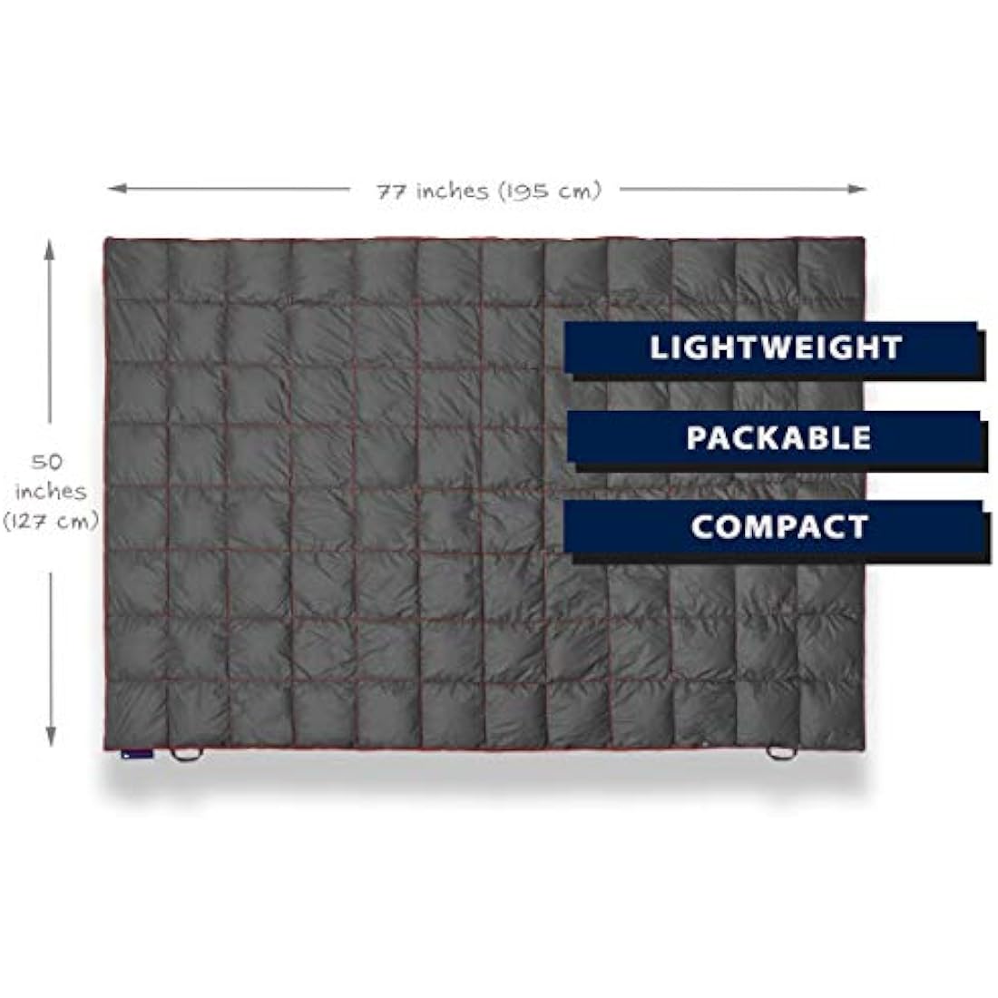 Get Out Gear Down Camping Blanket - Outdoor Lightweight Packable 650 Fill Power Down Blanket Compact Waterproof and Warm Backpacking Quilt for Camping Hiking Travel Hammock